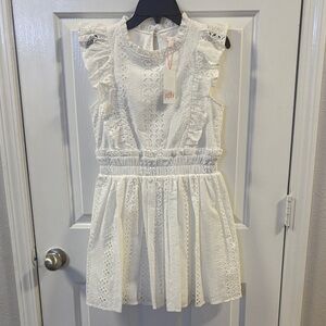 GB Girls White Lace Formal Dress